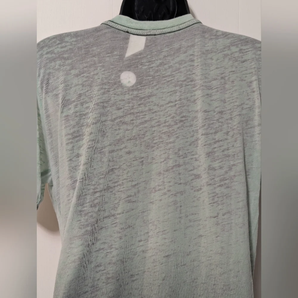 Women's NWT Affliction Mathilda Burnout V Neck T-Shirt Light Green Size XL - Picture 9 of 9